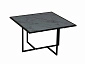 Скарлетт стол журнальный квадратный с рамкой Черный мрамор/черный - фото №2