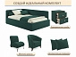 Мягкая кровать-тахта Kapri 1200 изумруд c подъемным механизмом - фото №11