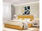 Мягкая кровать "Selesta" 1400 желтая с матрасом ГОСТ с подъемным механизмом - фото №6