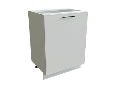 Шкаф Н600 с 1-ой дверью Мемфис БЕЛ/БЕЛ/СОФТ Ф46 - фото №1, 888_ММК-00001424