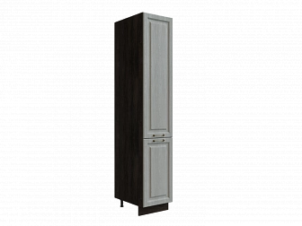 Шкаф П400 с 2-мя дверцами Ницца ДБК/ДУБ/СЕР Ф20 - фото №1