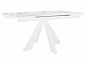 Стол DikLine SKU140 Керамика Белый мрамор/подстолье белое/опоры белые - фото №2