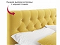 Мягкая кровать Verona 1600 желтая с ящиками - фото №8
