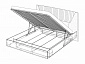 Кровать-11 с подъёмным основанием 1800 Капри (Сатин, Сатин) - фото №5