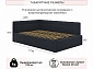 Мягкая кровать-тахта Bonna 1200 черная c ортопедическим основанием - фото №4