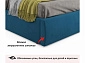 Мягкая кровать "Selesta" 1400 синяя с ортопед.основанием с матрасом ГОСТ - фото №7