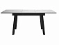 Стол DikLine SFH125 стекло Оптивайт Белый мрамор/подстолье черное - фото №6