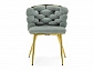 на металлокаркасе Rendi light gray / gold Стул на металлокаркасе - фото №4