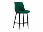 Седа велюр зеленый / черный Барный стул - фото №2