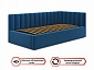 Мягкая кровать Milena 900 синяя с подъемным механизмом и матрасом PROMO B COCOS - фото №9