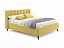 Мягкая кровать Betsi 1600 желтая с подъемным механизмом, велюр - миниатюра