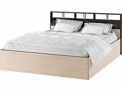 Эрика Кровать 160+настил ДСП, венге/дуб молочный - фото №1, mdmtx-18277-63051