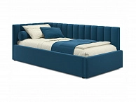 Мягкая кровать Milena 900 синяя с подъемным механизмом - фото №1