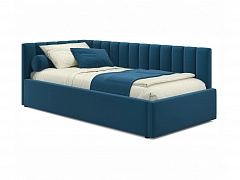 Мягкая кровать Milena 900 синяя с подъемным механизмом - фото №1