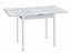 Эко 80х60 стол обеденный раскладной / бетон белый/белый,  - миниатюра