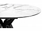 Рикла 110(150)х110х76 белый мрамор / черный Стол стеклянный - фото №8