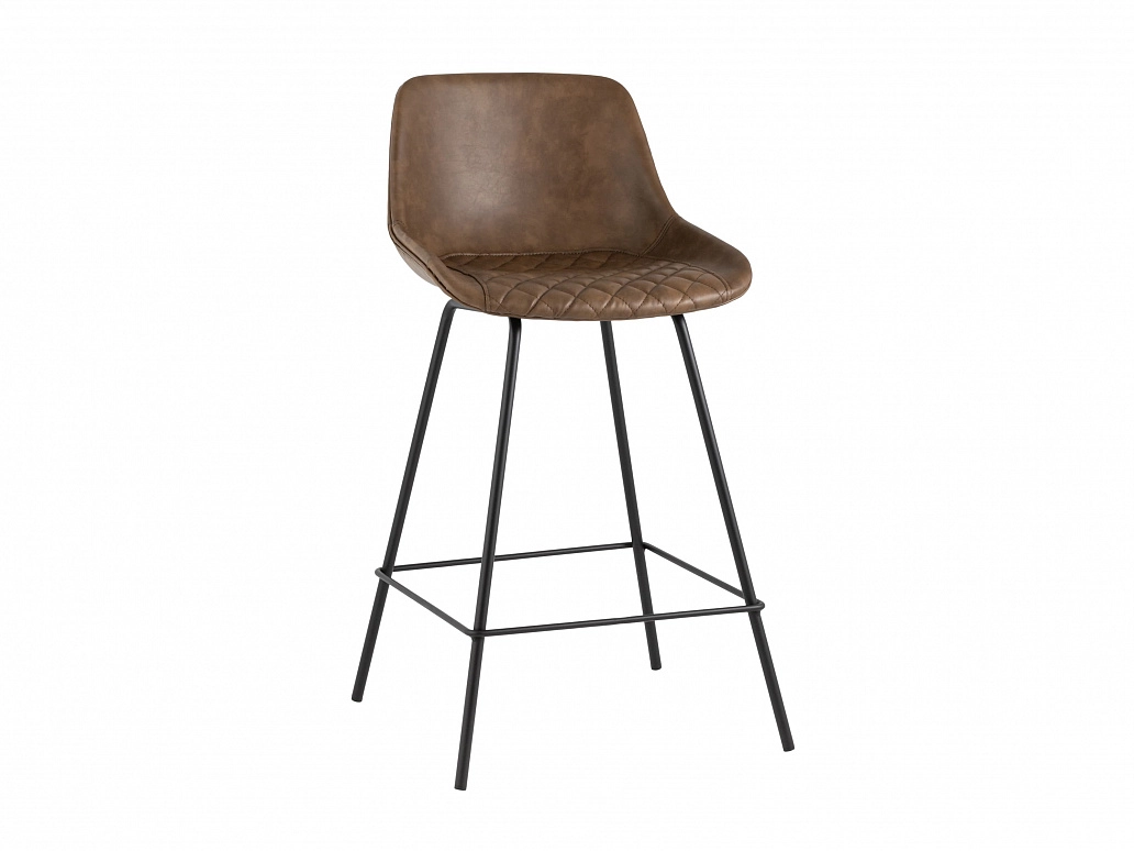 Стул полубарный Stool Group TEXAS Экокожа коричневый - фото №1