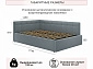 Мягкая кровать-тахта Bonna 1200 серая c подъемным механизмом - фото №4