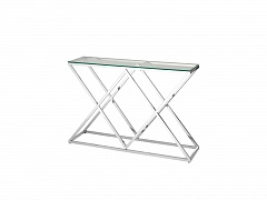 Консоль Stool Group ИНСИГНИЯ 115х30 Прозрачное стекло/Сталь серебро  - фото №1