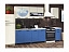 Кухня ЛДСП Рио-2 2000 с фотопечатью Мороженое (Синий, Белый), синий - миниатюра