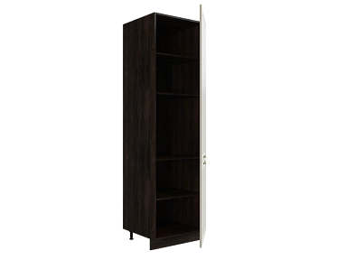 Шкаф П600 с 2-мя дверцами Моцарт ДБК/КВАРЦ ГРЕЙ Ф46 - фото №1, 888_ММК-00001948