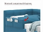 Односпальная кровать-тахта Bonna 900 с защитным бортиком синяя и подъемным механизмом - фото №5