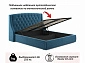 Мягкая кровать "Stefani" 1600 синяя с подъемным механизмом с орт.матрасом АСТРА - фото №4