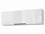 Полка навесная (89,4х29,8х29,6) Слайд, белый глянец - миниатюра