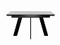 Стол DikLine SKM140 Керамика серый мрамор/подстолье черное/опоры черные (2 уп.) - фото №5