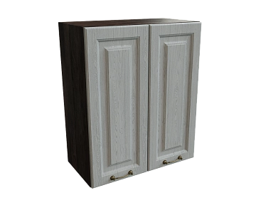 Шкаф В600 с 2-мя дверцами Ницца ДБК/ДУБ/СЕР Ф40 - фото №1, 888_ММК-00017722