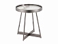 Журнальный столик STOOL GROUP STOOL GROUP Гера 50*50 Белая керамика, сталь тёмный хром - фото №2