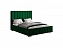 Кровать без основания Мирабель 160х200, зеленый, велюр - миниатюра