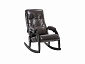 Кресло-качалка Модель 67 Венге, к/з Oregon perlamutr 120 - фото №2