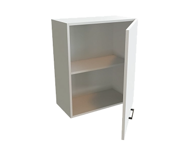 Шкаф В600 с 1-ой дверью Мемфис БЕЛ/БЕЛ/СОФТ Ф46 - фото №1, 888_ММК-00001383