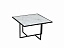Скарлетт стол журнальный квадратный с рамкой Белый мрамор/черный, металл - миниатюра