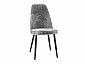 Стул DikLine 326 микровелюр M13 светло-серый, ножки черные - фото №2