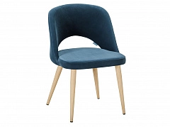 Кресло Lars Diag blue/нат.дуб - фото №1