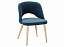 Кресло Lars Diag blue/нат.дуб, бархат - миниатюра