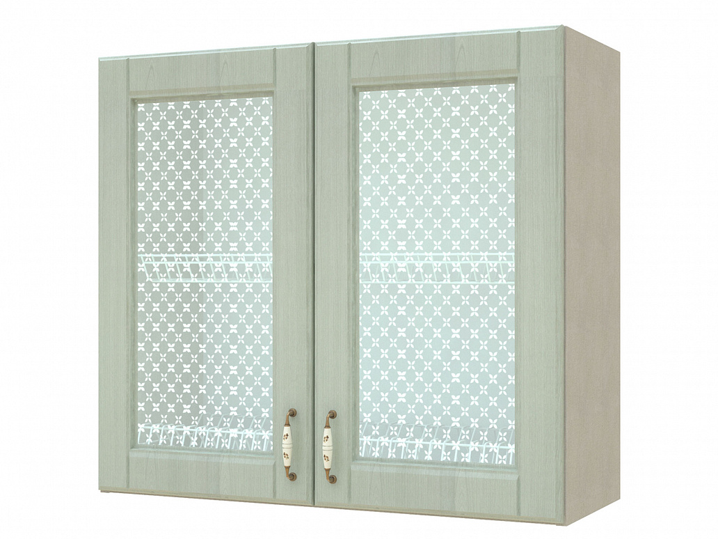 Шкаф-витрина с сушками двухдверный Изабелла 80 см - фото №1