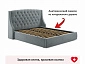 Мягкая кровать "Stefani" 1800 серая с подъемным механизмом - фото №10