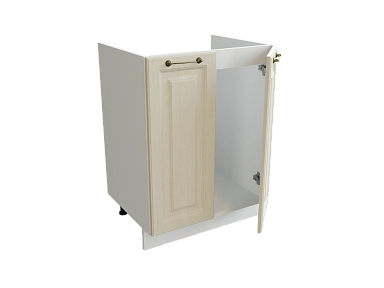 Шкаф М600 с 2-мя дверцами Ницца БЕЛ/ДУБ/КРЕМ Ф40 - фото №1, 888_ММК-00016095
