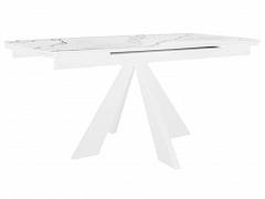 Стол DikLine SKU140 Керамика Белый мрамор/подстолье белое/опоры белые - фото №1, 99955972