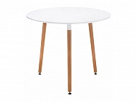 Lorini 80 white / wood Стол деревянный - фото №1