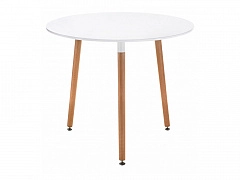Lorini 80 white / wood Стол деревянный - фото №1
