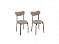 Комплект стульев Стивен (2 шт), черный велюр песочный - фото №2