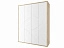 Шкаф 4-х дверный Мадейра, белый глянец - миниатюра