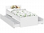 Валенсия 90х200 с ящиками белый текстурный Кровать, ЛДСП - миниатюра