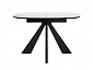 Стол DikLine SKK110 Керамика Белый мрамор/подстолье черное/опоры черные (2 уп.) - фото №3