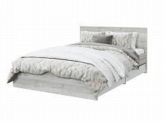 Кровать с латами и ящиками Лори 160х200, дуб серый - фото №1