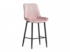 Седа велюр розовый / черный Барный стул - фото №1